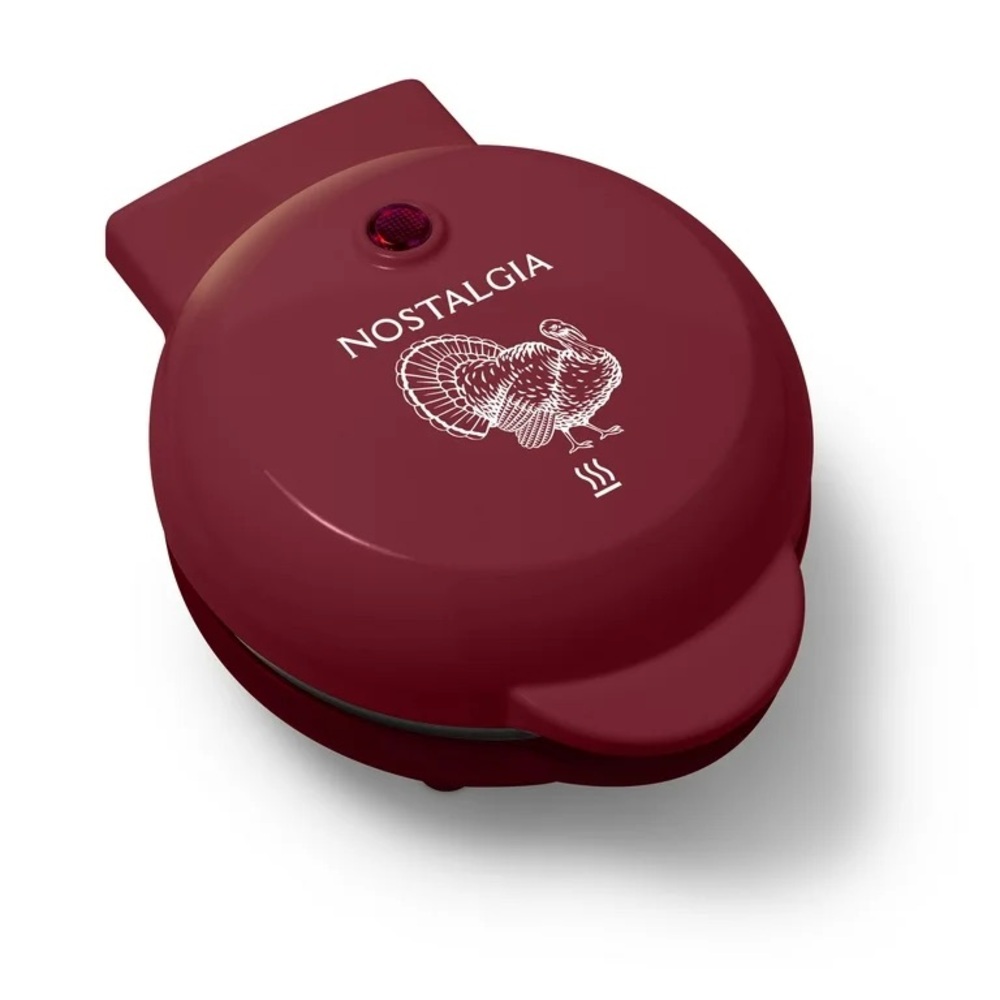 🆕 Nostalgia My Mini Personal Turkey Waffle Maker